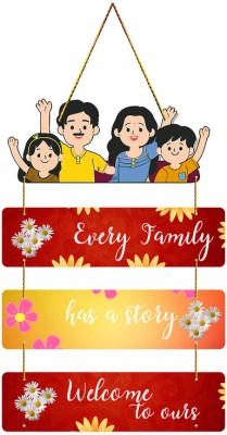 PVL Every Family has a Story Designer Stylish Trendy wall hanger for Home Décor(Muticolor11)