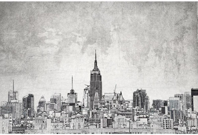 Artzfolio Skyline Unframed Premium Canvas Painting 30.1 x 20 inch (76 x 51 cms) Canvas 30.1 inch x 20 inch Painting(Without Frame)