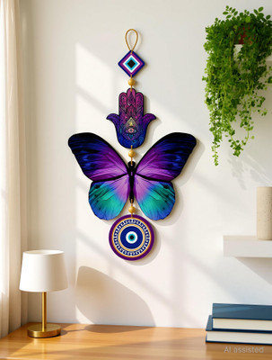 shashank elegent wooden designer square islamic wall hanging for office and living room(Multicolor)