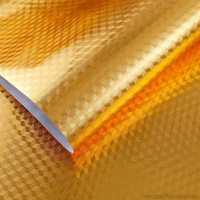 DOM EXPORT Vinyl, Paper Abstract Gold Wallpaper(L x W: 200 cm x 60 cm)
