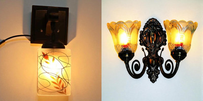 Sadhna Fancy Lighting Swing Arm Wall Light Wall Lamp With Bulb(Pack of 2)