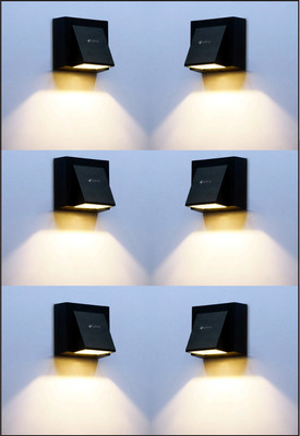 Hybrix Step Light Wall Lamp With Bulb(Pack of 6)
