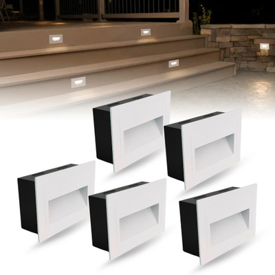 D'Mak Step Light Wall Lamp With Bulb(Pack of 5)