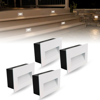 D'Mak Step Light Wall Lamp With Bulb(Pack of 4)