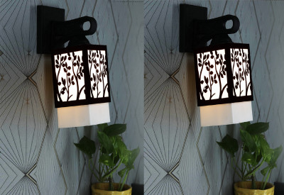 Arti Traders Uplight Wall Lamp Without Bulb(Pack of 2)