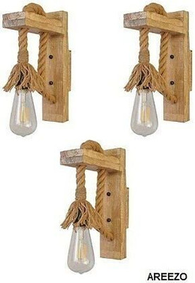 Areezo Wallchiere Wall Lamp Without Bulb(Pack of 3)