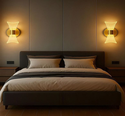 DECODELIGHT HOME Wallchiere Wall Lamp With Bulb(Pack of 2)