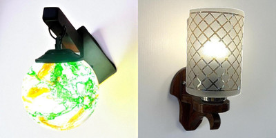 Sadhna Fancy Lighting Swing Arm Wall Light Wall Lamp With Bulb(Pack of 2)