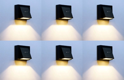 Hybrix Step Light Wall Lamp With Bulb(Pack of 6)