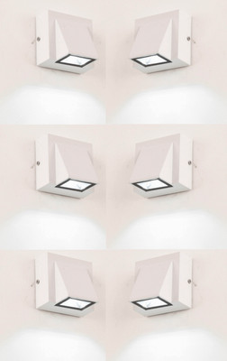 Hybrix Step Light Wall Lamp With Bulb(Pack of 6)
