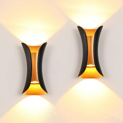 spark world Step Light Wall Lamp With Bulb(Pack of 2)