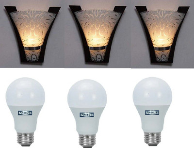 Areezo Uplight Wall Lamp With Bulb(Pack of 3)
