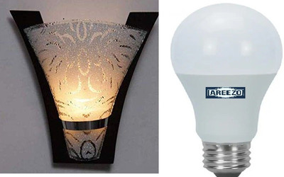 Areezo Uplight Wall Lamp With Bulb(Pack of 3)