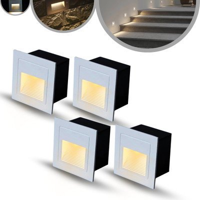 D'Mak Step Light Wall Lamp Without Bulb(Pack of 4)