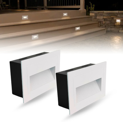 D'Mak Step Light Wall Lamp With Bulb(Pack of 2)