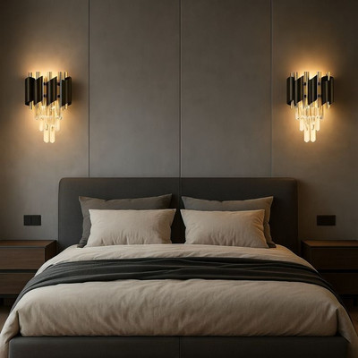 DECODELIGHT HOME Wallchiere Wall Lamp With Bulb(Pack of 2)