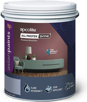 Asian Paints APCOLITE ALL PROTEK SHYNE WHITE Emulsion Wall Paint(1 L)