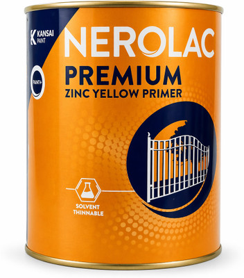 NEROLAC PREMIUM ZINC YELLOW METAL PRIMER YELLOW Enamel Wall Paint(500 ml)
