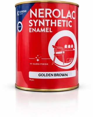 NEROLAC Glossy Enamel Oil Paint for Metal and Wall Paint GOLDEN BROWN Enamel Wall Paint(1 L)