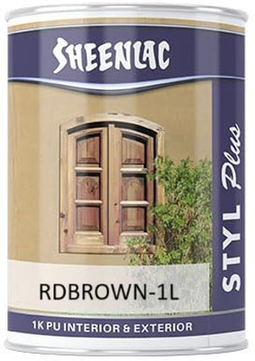 SHEENLAC STYL PLUS INT/EXT Wood Finish GLSY RDBROWN 1L Wood Polish Functional Wall Paint(1000 ml)