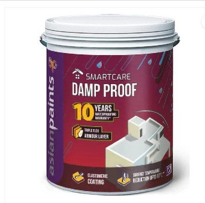 Asian Paints Wall Paints Smart Care Damp Proof White - Waterproofing Membrane White Emulsion Wall Paint(1 L)