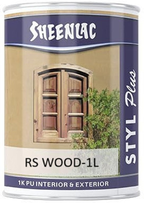 SHEENLAC STYL PLUS INT/EXT Wood Finish GLSY RSWOOD 1L Wood Polish Functional Wall Paint(1000 ml)