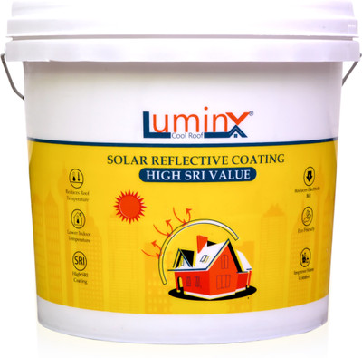 LUMINX Solar Heat Reflective Cool Roof Coating -20kg 700 sqft High SRI, Heat Resistance, Elastomeric Emulsion Wall Paint(20 L)
