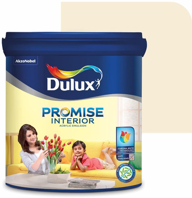 Dulux Promise Interior Acrylic Emulsion Paint Brighter & Longer Lasting Colors Honey Moon Emulsion Wall Paint(10 L)