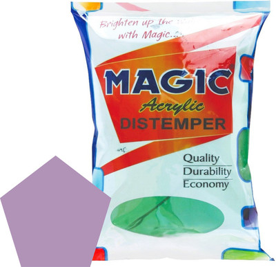 Magic Paints Acrylic Distemper Smooth Matte Finish Applied on Interior Cement Plaster ,Ceilings, Asbestos Sheets, Concrete as a Top Coat Finish FLO-JO Distemper Wall Paint(1 L)