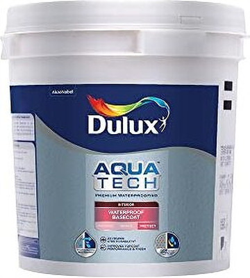 Dulux Aquatech Interior Waterproof Basecoat, Self-priming, Topcoat Finish & Life White Functional Wall Paint(10 L)