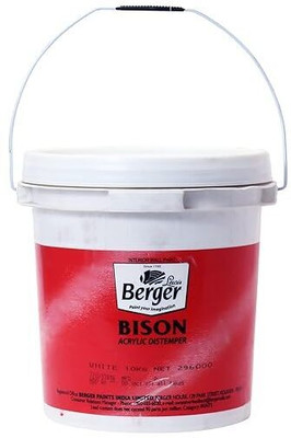 Berger Bison Acrylic Distemper White Distemper Wall Paint(10 kg)