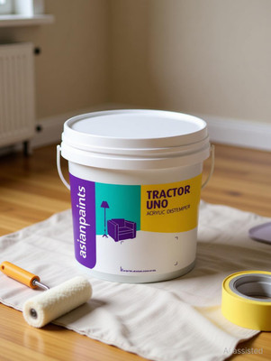Asian Paints Tractor Uno Distemper 2Kgo White Distemper Wall Paint(2 L)