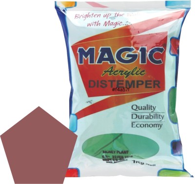 Magic Paints Acrylic Distemper Smooth Matte Finish Applied on Interior Cement Plaster ,Ceilings, Asbestos Sheets, Concrete as a Top Coat Finish RUST Distemper Wall Paint(20 L)