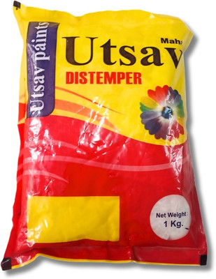 utsav Wall Paint White Distemper Wall Paint(1 kg) deal from flipkart