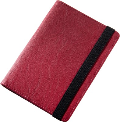 giBOX Passport Holder PU Leather Cover RFID Blocking | Unisex Travel Card Wallet(Red)