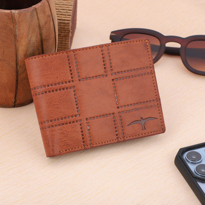 BULLFINCH Men Evening/Party, Formal Tan Artificial Leather Wallet(8 Card Slots)