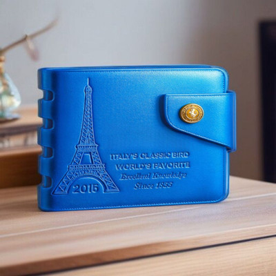 ZEPH Enterprises Men Casual Blue Artificial Leather Wallet(5 Card Slots)