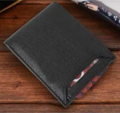 OODI Men Casual Black Artificial Leather Wallet(5 Card Slots)