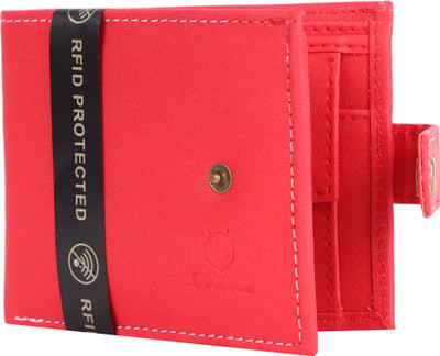 WILD BLISS Men Casual Red Canvas Wallet(5 Card Slots)
