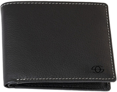 GEO TRENDS Men Casual Black Genuine Leather Wallet(6 Card Slots)