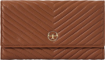 eske Women Casual, Evening/Party Brown Genuine Leather Wallet(8 Card Slots)