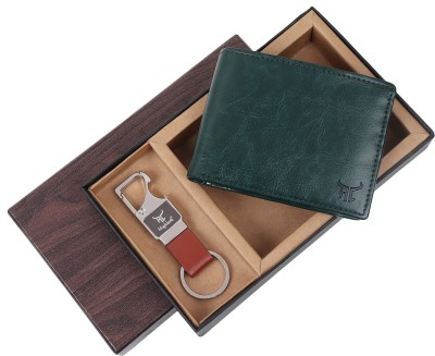 Highlark Men Casual, Formal Green, Brown Artificial Leather Wallet(8 Card Slots)