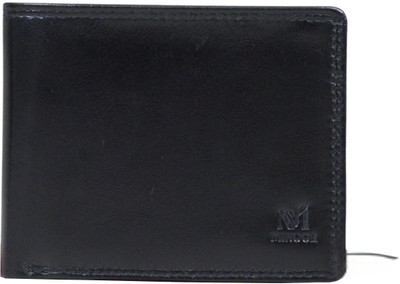 Minoor Men Casual, Ethnic, Evening/Party, Formal, Trendy Black Genuine Leather Wallet(8 Card Slots)
