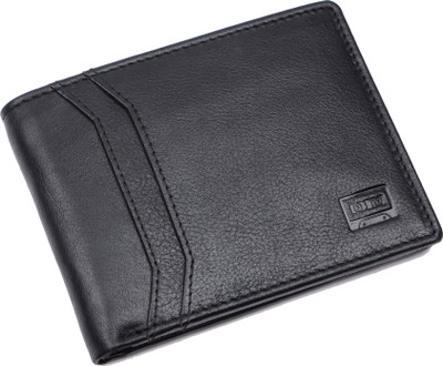 CASSETTE Men Trendy, Formal Black Genuine Leather Wallet(6 Card Slots)