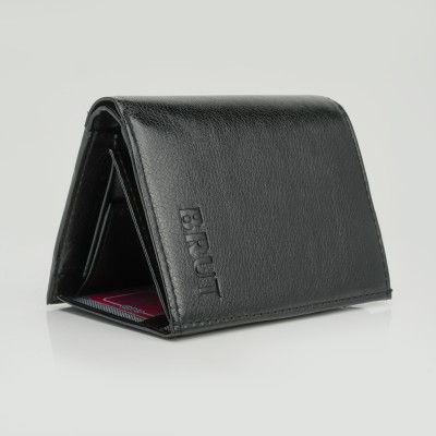 SkyRamya Men Casual, Formal, Evening/Party, Trendy Black Genuine Leather Wallet(9 Card Slots)