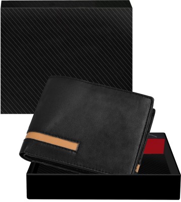 METRI Men Casual Black Artificial Leather Wallet(3 Card Slots)