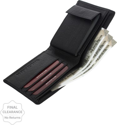 WILDAUK Men Black Artificial Leather Wallet(11 Card Slots)