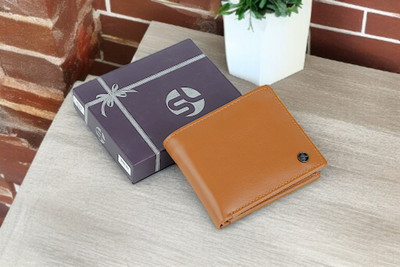 Sreeleathers Men Formal, Trendy, Casual Tan Genuine Leather Wallet(7 Card Slots)
