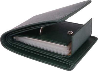 JND Men Casual Green Artificial Leather Wallet(10 Card Slots)