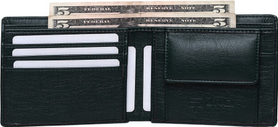 JND Men Casual Green Artificial Leather Wallet(4 Card Slots)